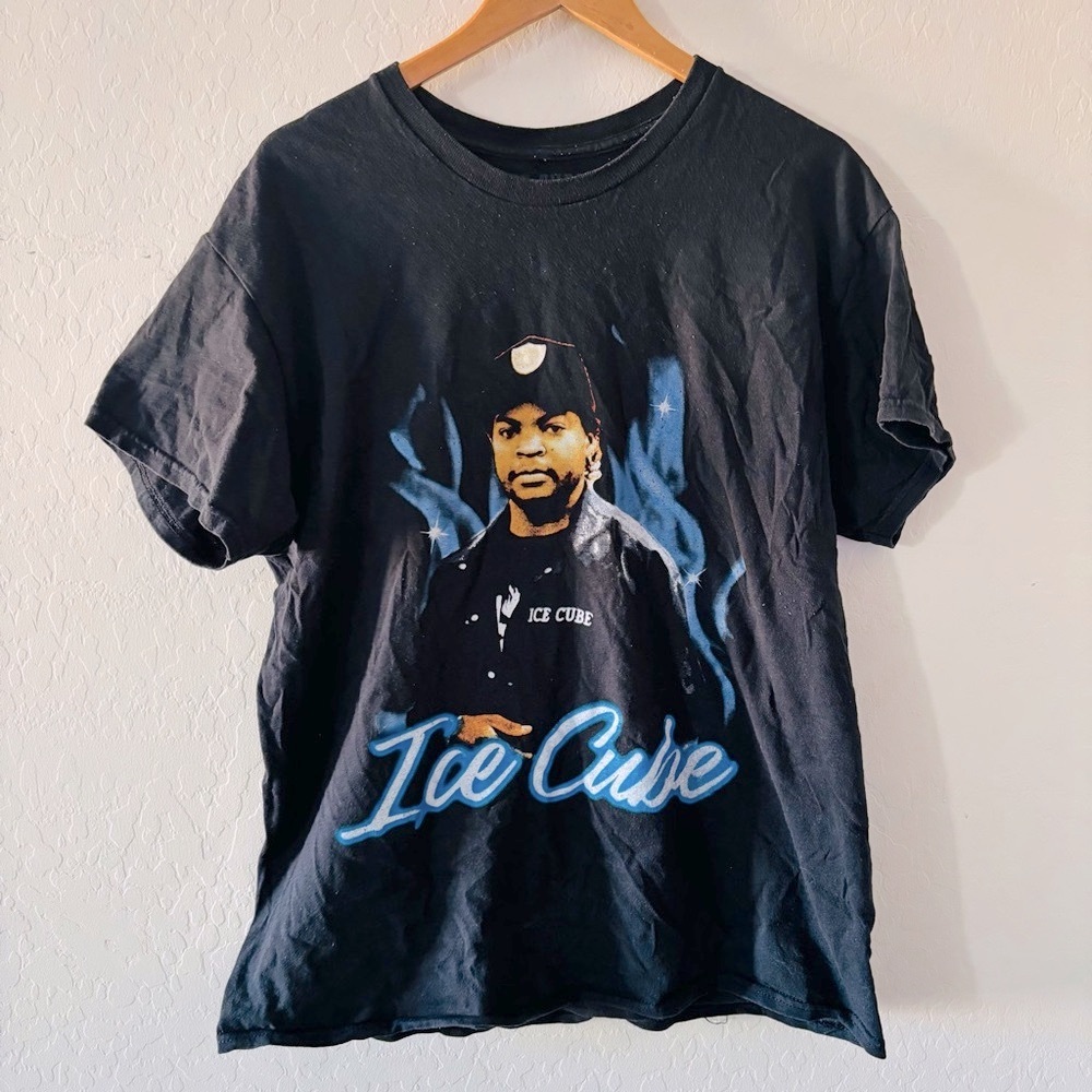 Black Ice Cube‎ Graphic T-Shirt Large Men’s Short Sleeve